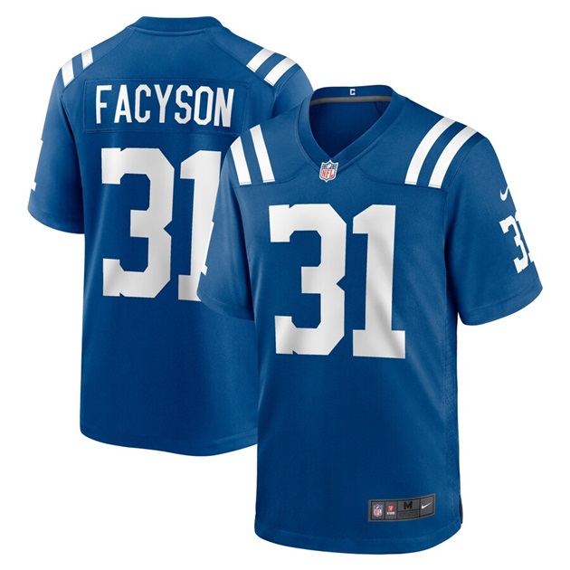 mens nike brandon facyson royal indianapolis colts player game jersey